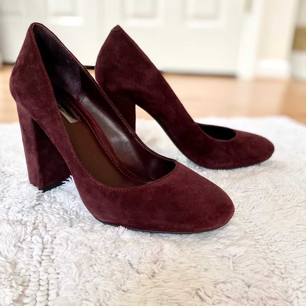 BCBGeneration Franka Suede Maroon Pumps